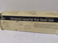 Modern Bathroom Surface Mounted Thermostatic shower mixer bar Valve 1/2" Bottom