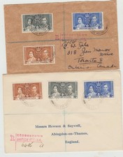 British Guiana 1937  2 Reg. FDC  Coronation issue    good condition