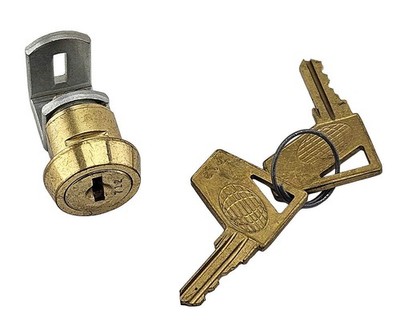 Goldfarbenes Werkzeugkastenschloss und Schlüssel Set für Rollkabinen