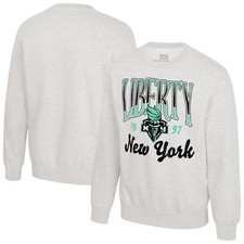 Unisex Stadium Essentials Oatmeal New York Liberty Sky High Fleece Crew Neck
