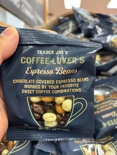 "6 Pack" Trader Joe's Coffee Lovers 2.5 oz ESPRESSO BEANS Covered in Chocolate