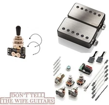 EMG F-MF Set Brushed Chrome Marty Friedman Passive F Spaced Short Pots + TOGGLE