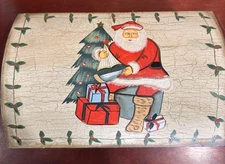 Vintage Style Nesting Boxes Santa 3 Trunks Boxes, very sturdy and cute!