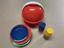 Vintage Ingrid Chicago “Party Ball” Picnic Set for 6 – Red – Complete Set