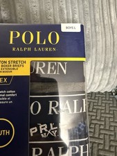 New With Tag Boys Polo Ralph Lauren 3 Pack Boxers Briefs Size L