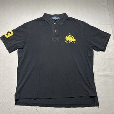 Polo By Ralph Lauren Dual Big Pony Polo Shirt Men  s 2XB Black Vintage
