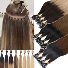 Micro Ring Loop 100 Remy Human Hair Extensions Micro Bead Thick 1g/s Ombre Hair