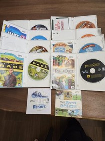 Nintendo Wii Console IOB Bundle W/ Extra Remote Nunchuck & 10 Games *Tested