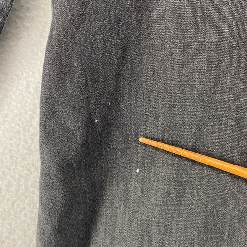 GRAYSON Dress 2 Denim Shirtdress Button Up Long Sleeve Ruched Back Cotton Black - Afbeelding 7 van 13