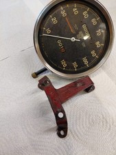 1939  Rare Triumph Motorcycle 5" Speedo With Bracket Fully Restored