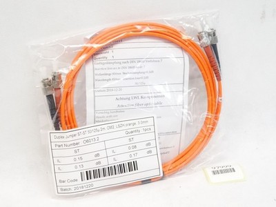 EFB Dumplex Jumper Kabel ST-ST 50/125micro 2m, OM2 LSZh O6013.2 / Neu OVP