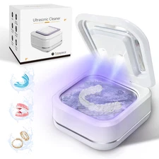 Ultrasonic Retainer Cleaner Machine, 42kHz Compact dental pod with Digital Timer