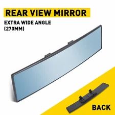 10" Black Convex Rear View Mirror Interior Replacement Car Night Day Universal