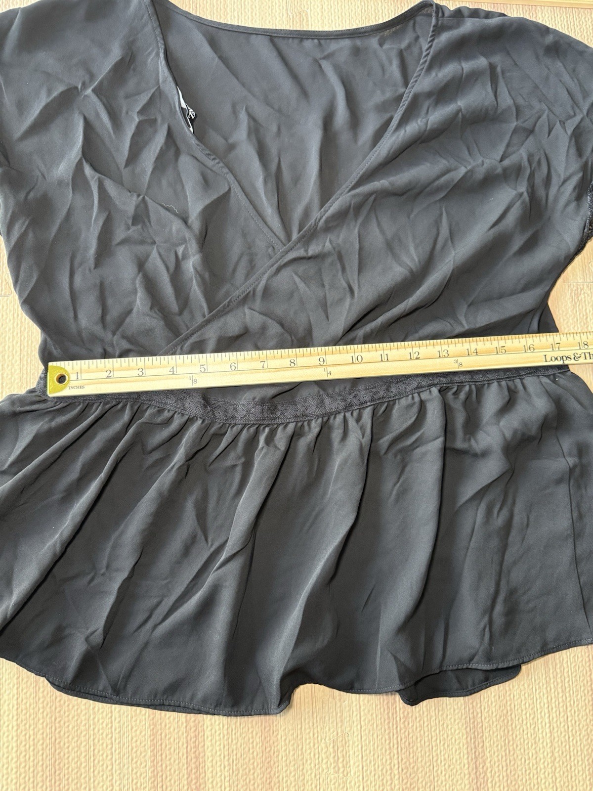 ZARA Basic V Neck Elastic Waist Asymmetrical Blou… - image 5