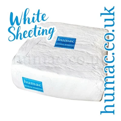 HUMAC 10kg High Quality Lint Free White Sheeting Polishing Wiping Cloth Rags Wiper