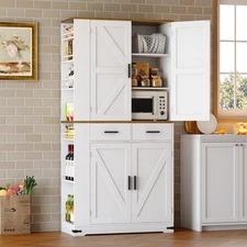 Kitchen Pantry Cabinet 34.6”L x 15.7”W x 70.9”H Storage Cabinet Pantry Cabinet