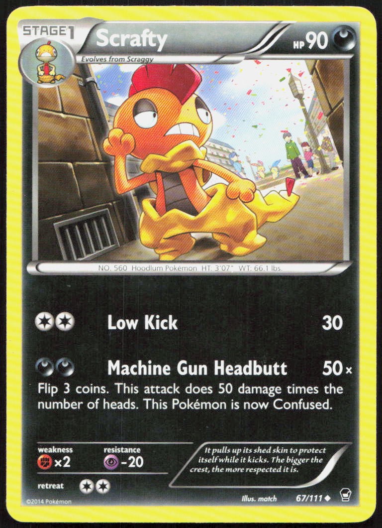 Scrafty 67/111 Uncommon Furious Fists Pokemon