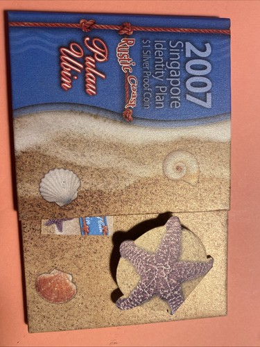 2007 Singapore Identity Plan $1 Silver Proof Rustic Coast Pulan Ubin
