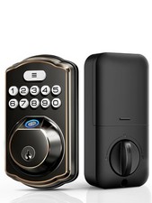 KS02 Biometric Electronic Keyless Entry Door Deadbolt Lock Oil Rubbed Bronze