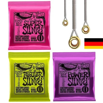 Ernie Ball 3 Sets 2221/2223 Regular E-Gitarrensaiten 10-46/9-42