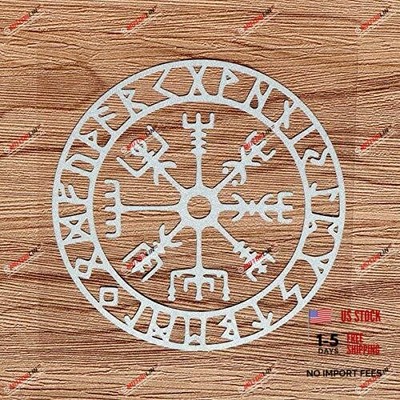 Viking Odin Norse Runic Compass Decal Sticker - Vegvisir
