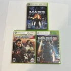 3 game lot/bundle: Mass Effect 1, 2, 3 (Microsoft Xbox 360) Tested 2&3 Complete