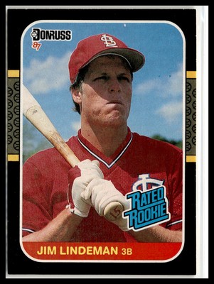 Jim Lindeman 1987 Donruss #37 RC Rookie St. Louis Cardinals