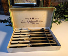 Joseph Rodgers & Sons Sheffield England 6pc Stainless Table Knives Case