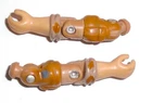 GI Joe Figure Part 1991 Red Star        Arm set        C8 USED/DISCOLORED