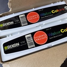 Dixon Prang Semi-Moist Watercolors OVL-8 Water Color Set Made in USA 12 Pack