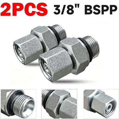 2PACK For MINI Excavator Chinese Digger 9019-06-L08-14 3/8'' BSPP to Din M14x1.5