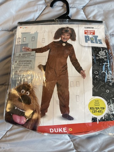 Secret Life of Pets Dog Duke Costume with Headpiece Size XS/3T-4T