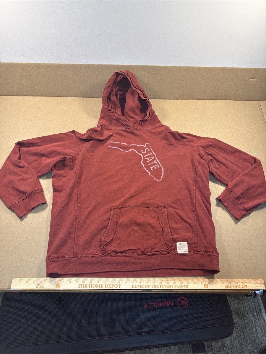 Distant Replays Florida State Hoodie XXL Hooded Sweatshirt Distressed View 2