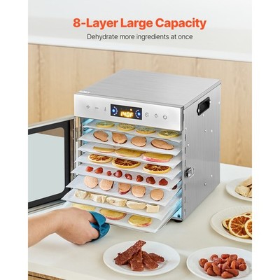 Commercial Food Dehydrator 8 Trays Meat Fruit Dehydrator Dryer