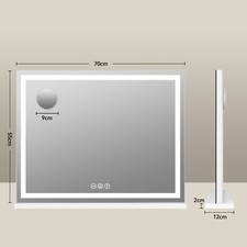 Hollywood Large Makeup Mirror Vanity Mirror 3 Color Modes Dimmable LED Light