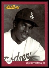 1991 Studio #186 Jose Offerman Los Angeles Dodgers