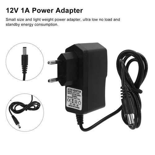 12V 1A Netzteil Überwachung Ersatznetzteil Adapter 100-240V Neu GBW--