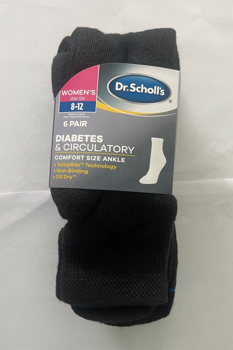 Dr Scholl's Women's Pair Diabetes Circulatory Ankle Socks size