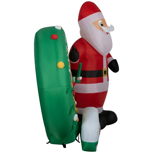 Holiday Time 7’ Countdown to Christmas Animated Inflatable Santa Decoration LED - Picture 4 of 6