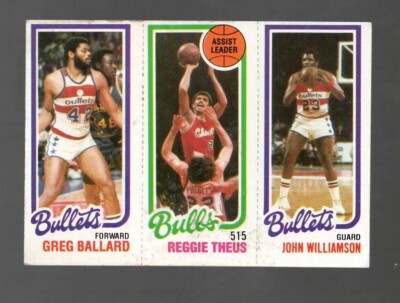1980 Topps #43 / 245 / 252 Ballard /Theus /Williamson Excellent