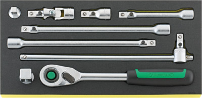 Stahlwille Quick Release 1/2'' Ratchet Metric Socket Set 9 PC 96830363