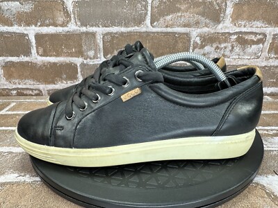 Ecco Soft 7 Comfort Lace Up Sneaker Shoes Black EU38 Womens US Size 7-7.5