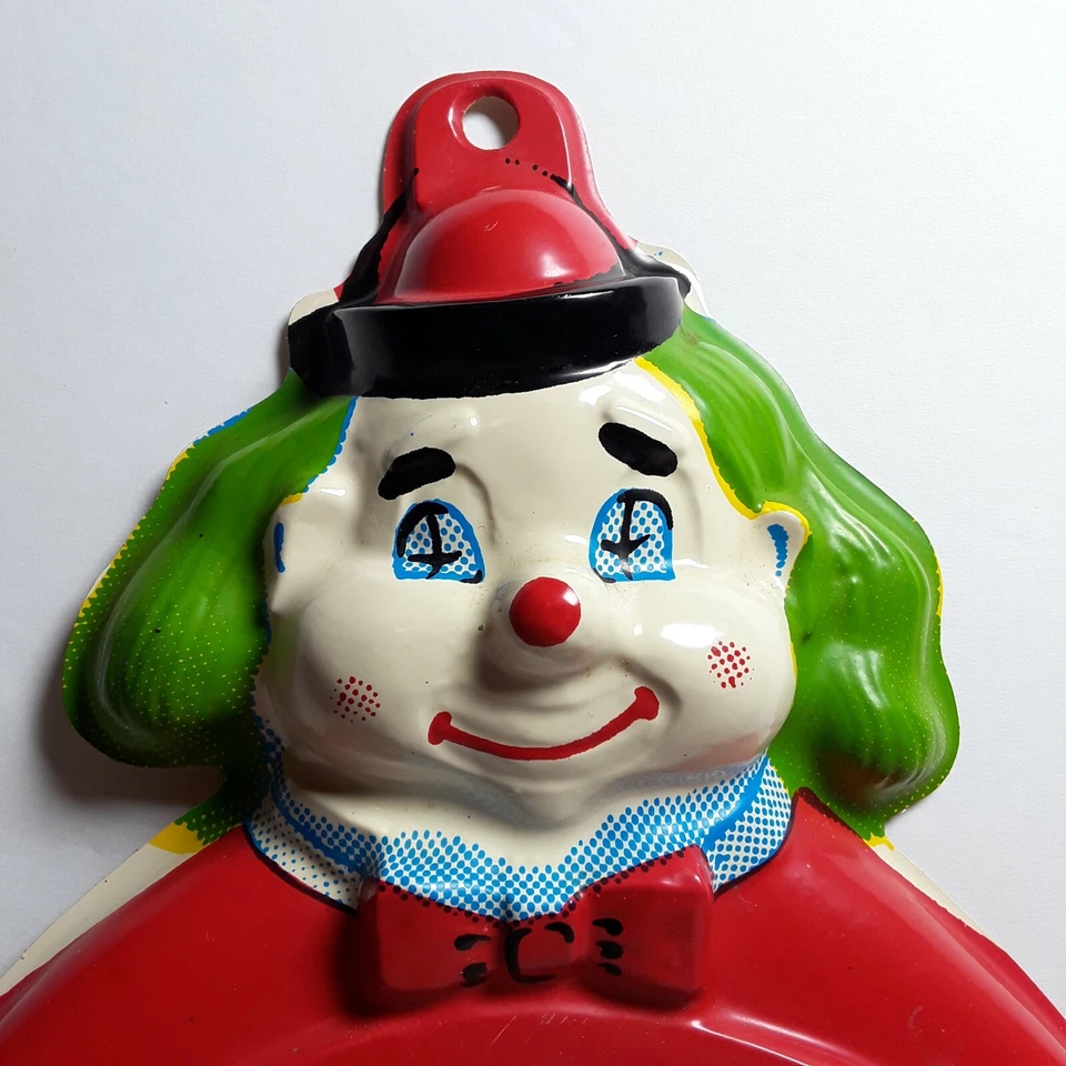 Vtg Kids Mirror Wall Plastic Decor Nursery Room Clown Green Hair Boy or Girl - Image 2 of 4