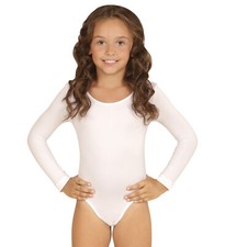 Kinder Body in wei&szlig; mit &Auml;rmeln 4 bis 12 Jahre Kinderbody