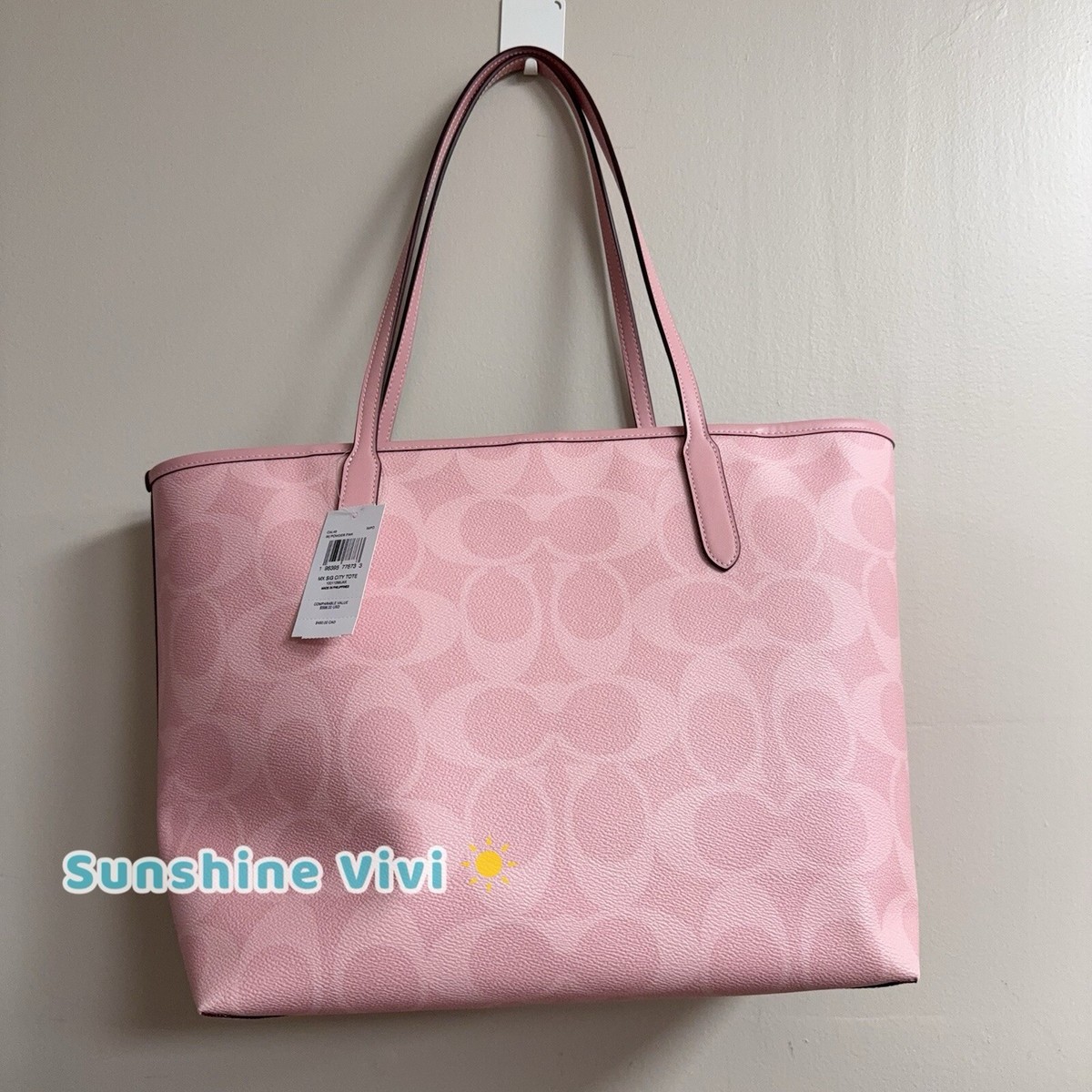 ★毎日使いに最適★COACH Canvas Small Tote Bag NWT Coach North South Mini Tote In Signature Canvas cj494 | eBay