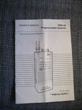 Realistic PRO-42 Owner's Manual Radio Shack Scanner
