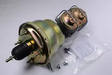 7" Zinc Dual Power Brake Booster W/ 1" Bore Bail Top Master Cylinder Street Road