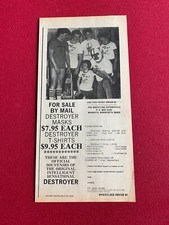 1980's, DESTROYER, Official Mask & T-Shirt Ad (Scarce / Vintage)