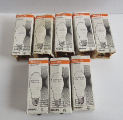 Lot 5 Philips Ceramalux Lamp Bulb C150S55/M & Lot 2 C35S76/M & 1 C50S68/M - New