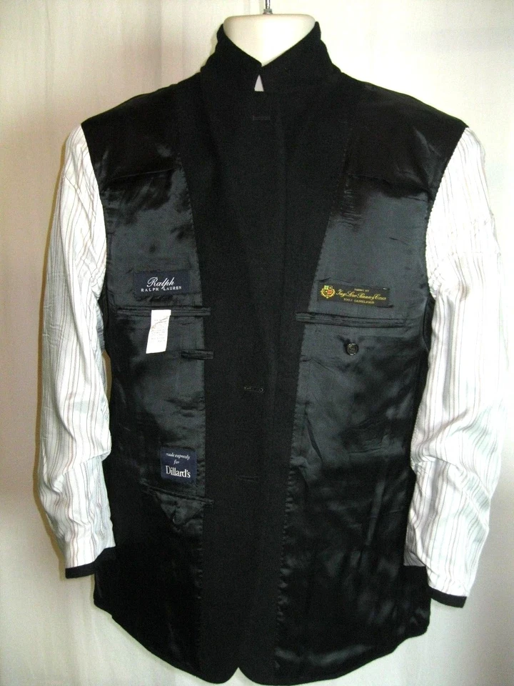 Abrigo Deportivo Ralph Lauren Loro Piana Cabello Camel Negro 2 Botones Talla 40 SH ¡COMO NUEVO!! Foto 2 de 4